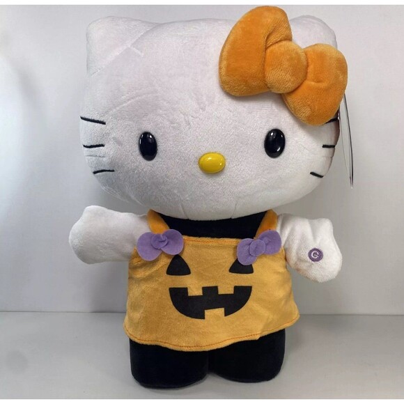 Hello Kitty Halloween Side Stepper Greeter 2024 NEW Sanrio Pumpkin Plush Musical - Picture 5 of 5